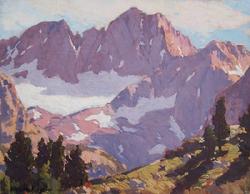 Edgar Payne "Palisade Glacier, Sierra Nevada Mountains, 1920", 11.75 x 15 inches, oil on canvas.